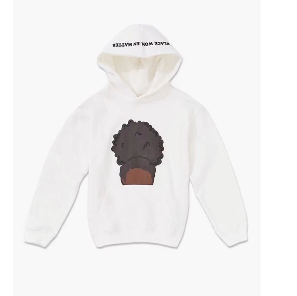 Forever 21 BHM White Sweatshirt with Bold Graphic